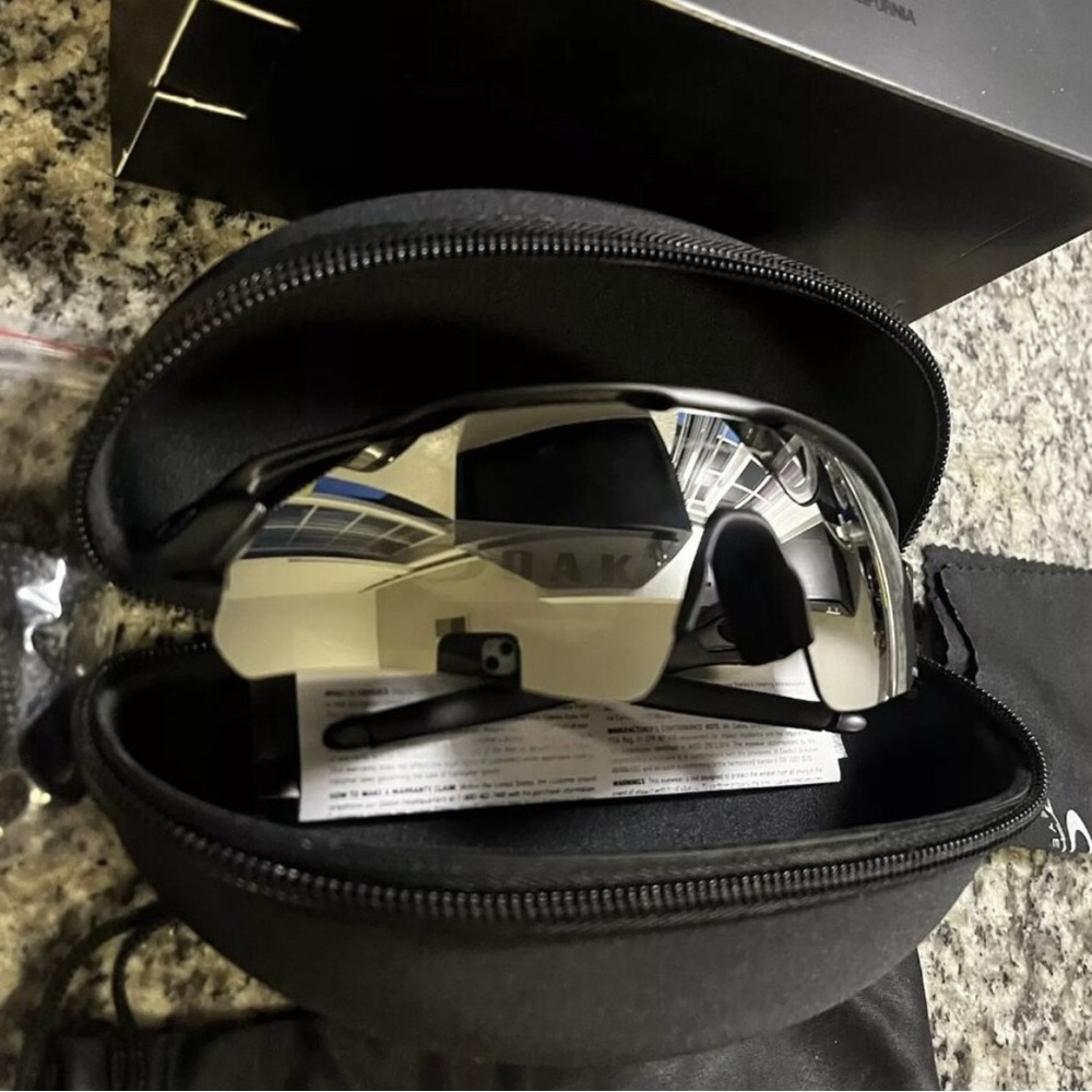 Oakley Sunglasses with Black and Silver Design
